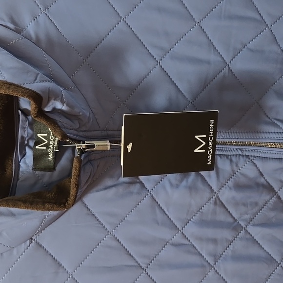 Magaschoni Men's Blue Quilted Vest Zipfront XXL NWT 💙🤎💙🤎 - Picture 3 of 9